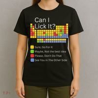 Can I Lick It Funny 100 Days Of School Periodic Table T-Shirt thumb 4