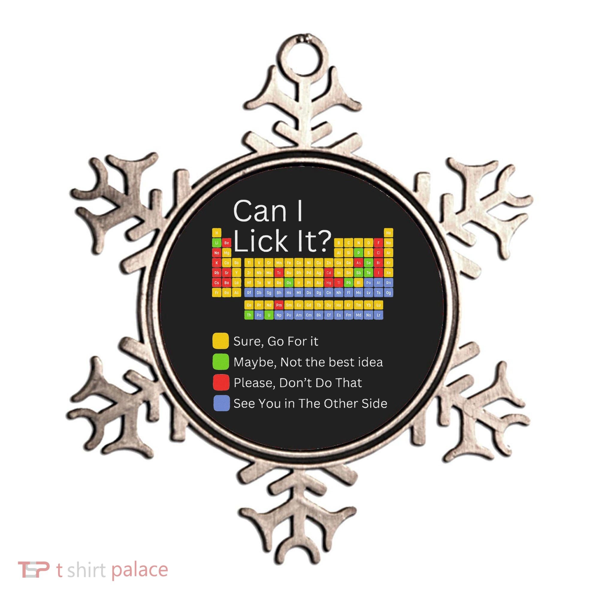 Can I Lick It Funny 100 Days Of School Periodic Table Ornament