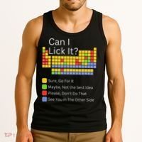 Can I Lick It Funny 100 Days Of School Periodic Table Tank Top thumb 3