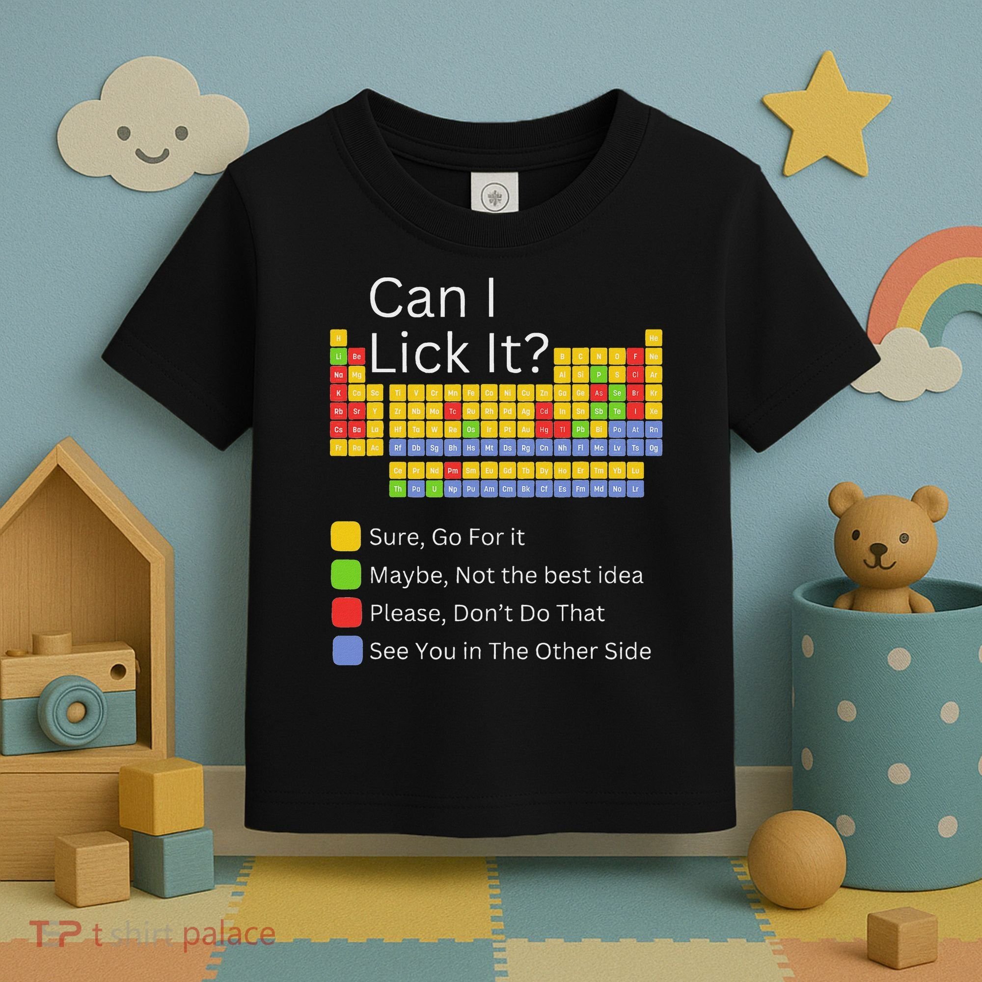 Can I Lick It Funny 100 Days Of School Periodic Table Toddler T-Shirt