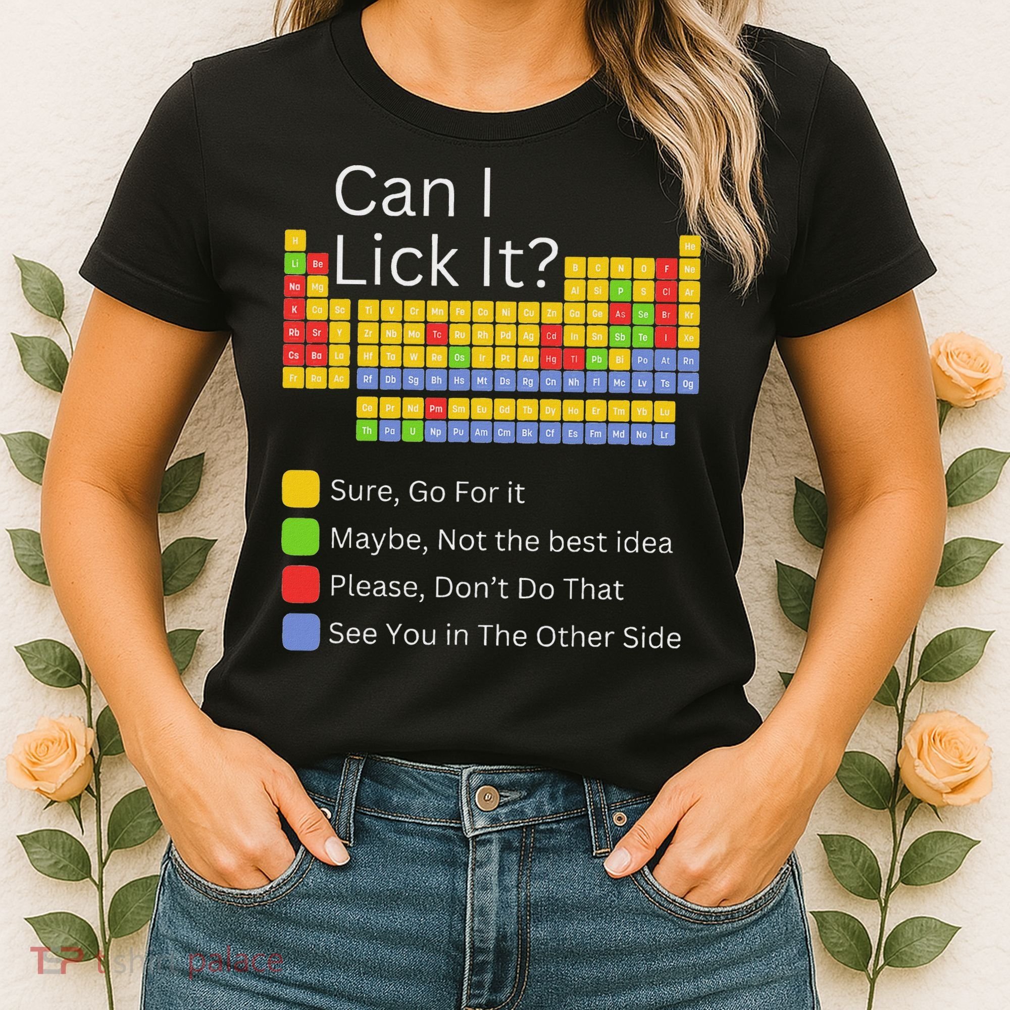Can I Lick It Funny 100 Days Of School Periodic Table Women's T-Shirt
