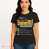 Can I Lick It Funny 100 Days Of School Periodic Table Women's T-Shirt thumb 4