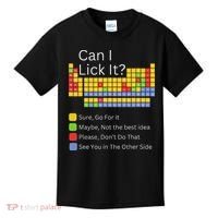Can I Lick It Funny 100 Days Of School Periodic Table Kids T-Shirt thumb 0