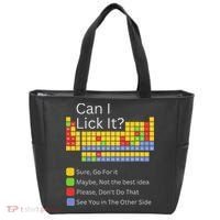 Can I Lick It Funny 100 Days Of School Periodic Table Tote Bag thumb 0