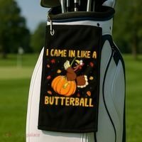 Came In Like A Butterball Funny Thanksgiving Golf Towel thumb 2