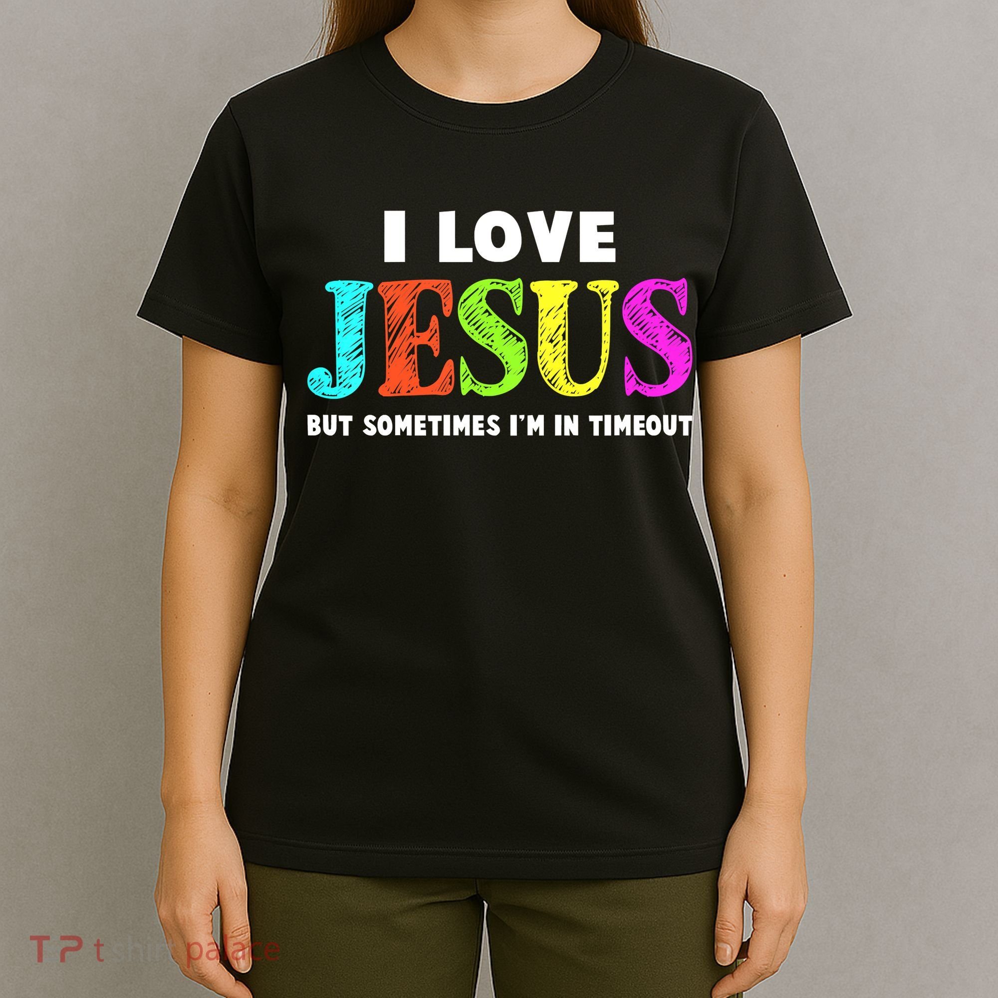 Cute I Love Jesus Funny Christian Faith T-Shirt