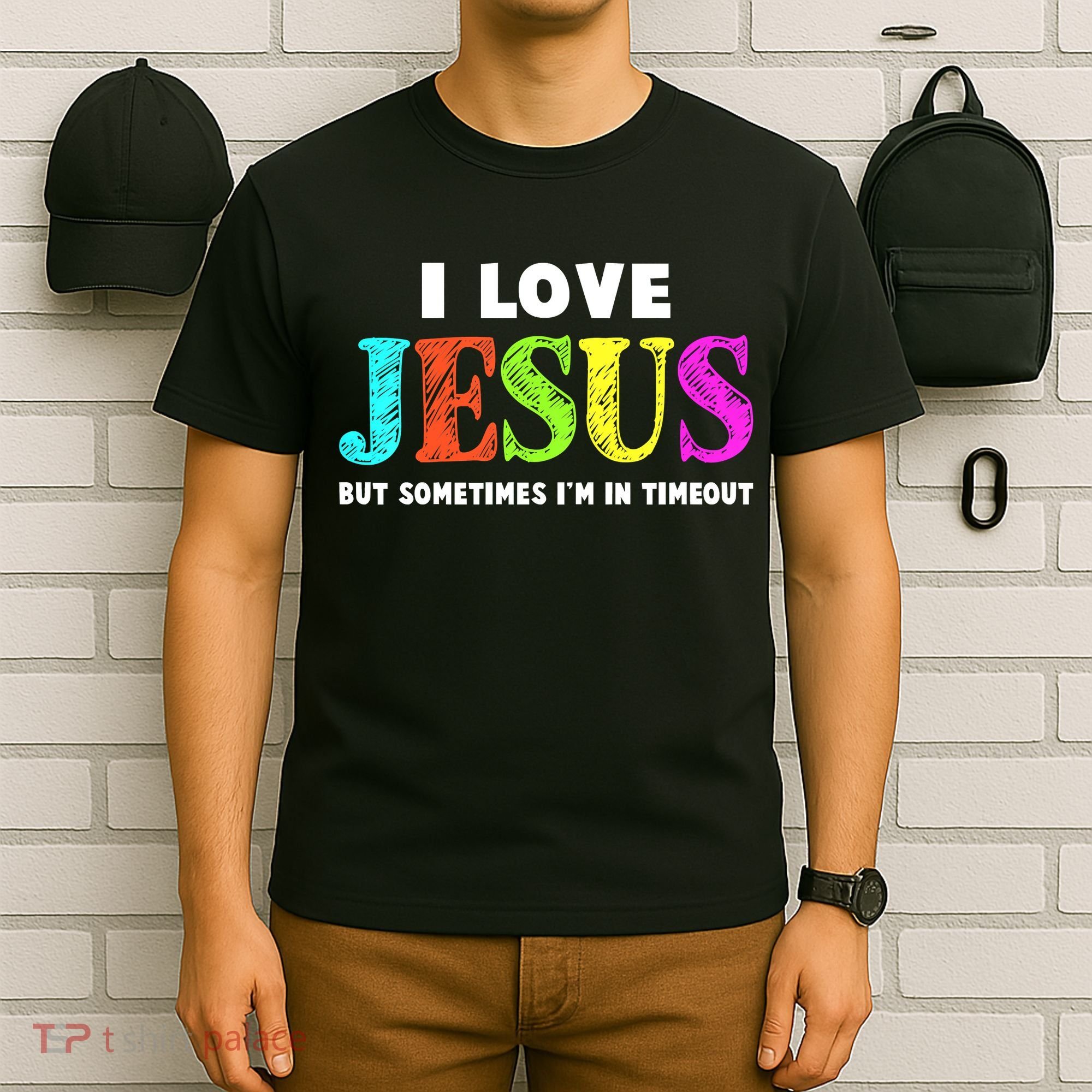 Cute I Love Jesus Funny Christian Faith T-Shirt