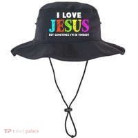 Cute I Love Jesus Funny Christian Faith Bucket Hat thumb 0