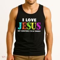 Cute I Love Jesus Funny Christian Faith Tank Top thumb 3