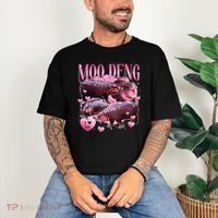 Cute I Love Moo Deng Baby Hippo Moo Deng I Heart Moo Deng Comfort Colors T-Shirt thumb 3