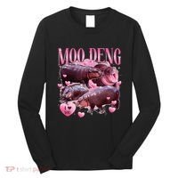 Cute I Love Moo Deng Baby Hippo Moo Deng I Heart Moo Deng Long Sleeve Shirt thumb 0