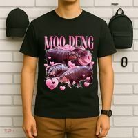 Cute I Love Moo Deng Baby Hippo Moo Deng I Heart Moo Deng T-Shirt thumb 6
