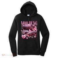 Cute I Love Moo Deng Baby Hippo Moo Deng I Heart Moo Deng Women's Hoodie thumb 0