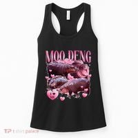 Cute I Love Moo Deng Baby Hippo Moo Deng I Heart Moo Deng Women's Tank Top thumb 0