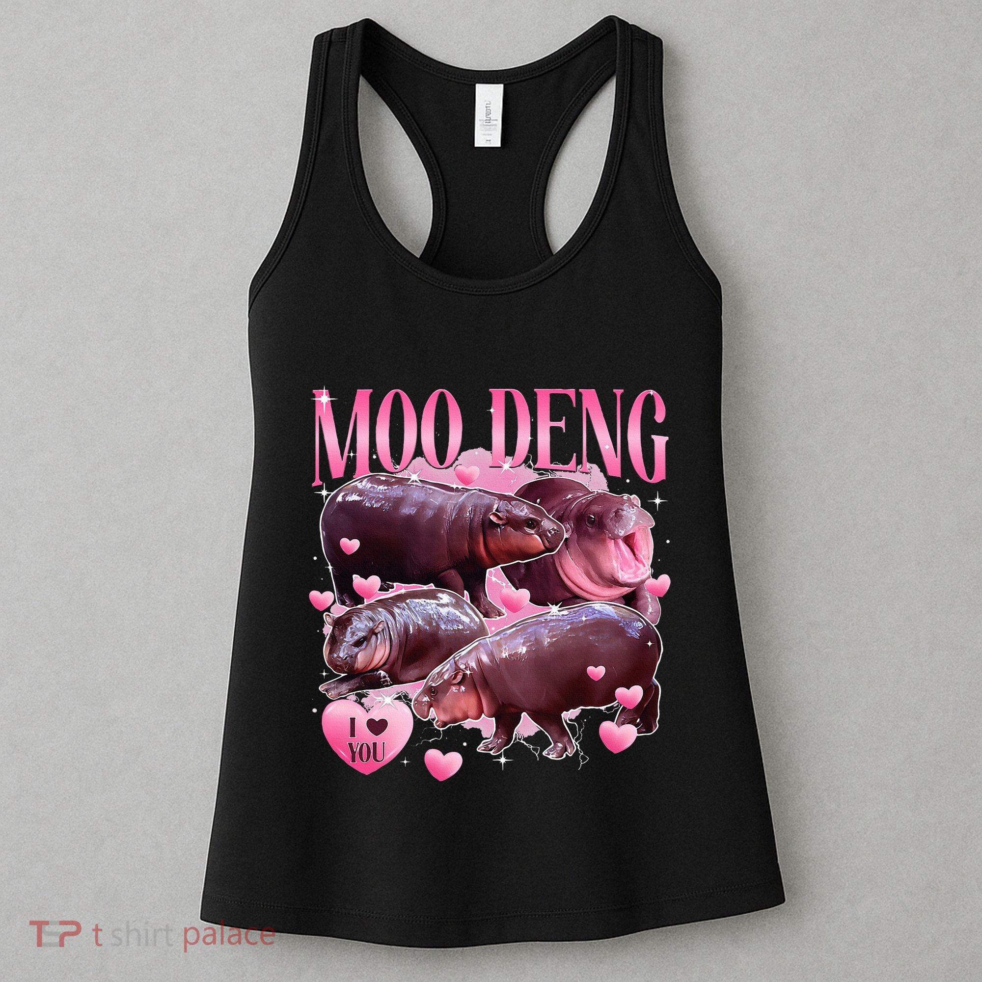 Cute I Love Moo Deng Baby Hippo Moo Deng I Heart Moo Deng Women's Tank Top