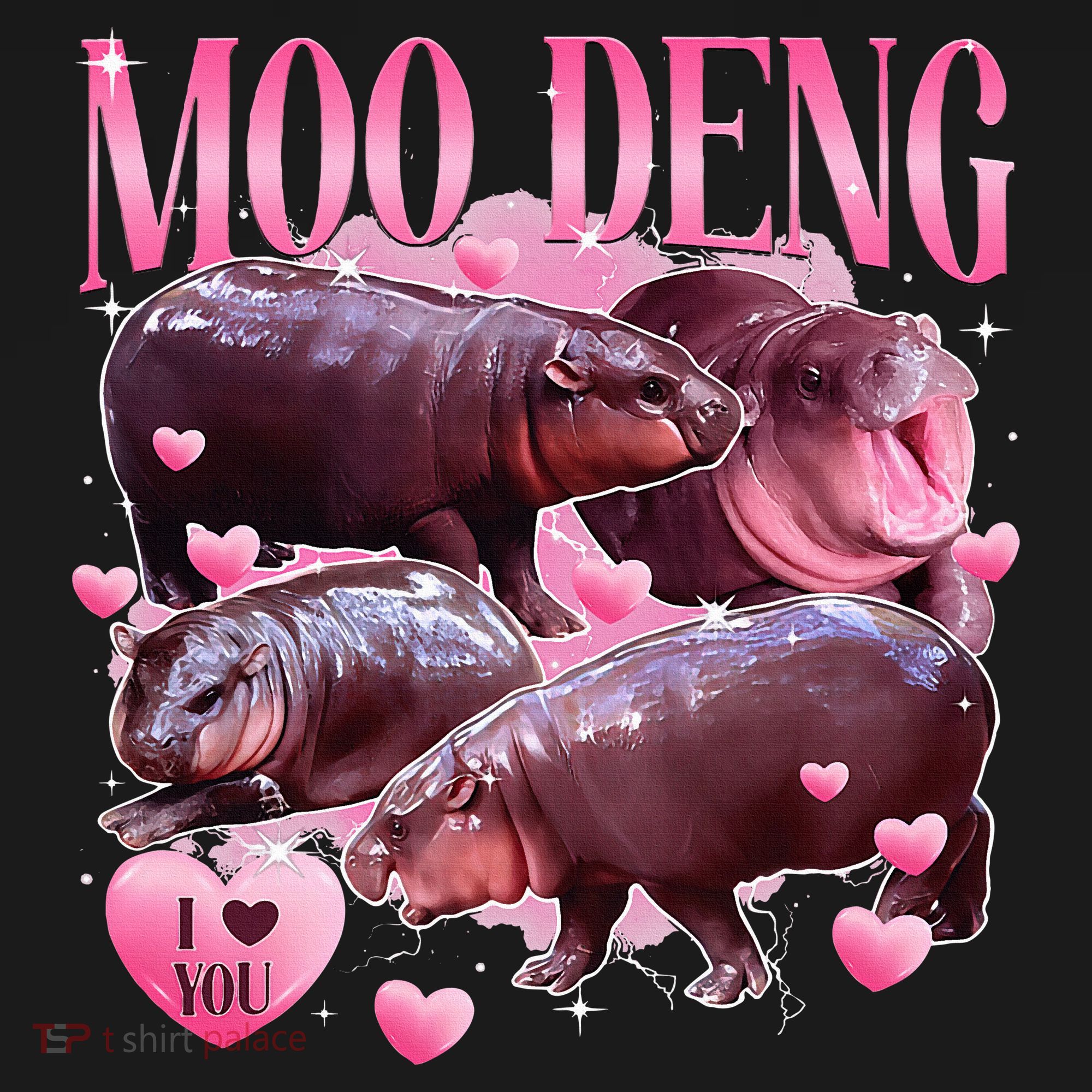 Cute I Love Moo Deng Baby Hippo Moo Deng I Heart Moo Deng Baby Bodysuit