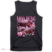 Cute I Love Moo Deng Baby Hippo Moo Deng I Heart Moo Deng Tank Top thumb 0