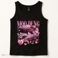 Cute I Love Moo Deng Baby Hippo Moo Deng I Heart Moo Deng Tank Top thumb 2