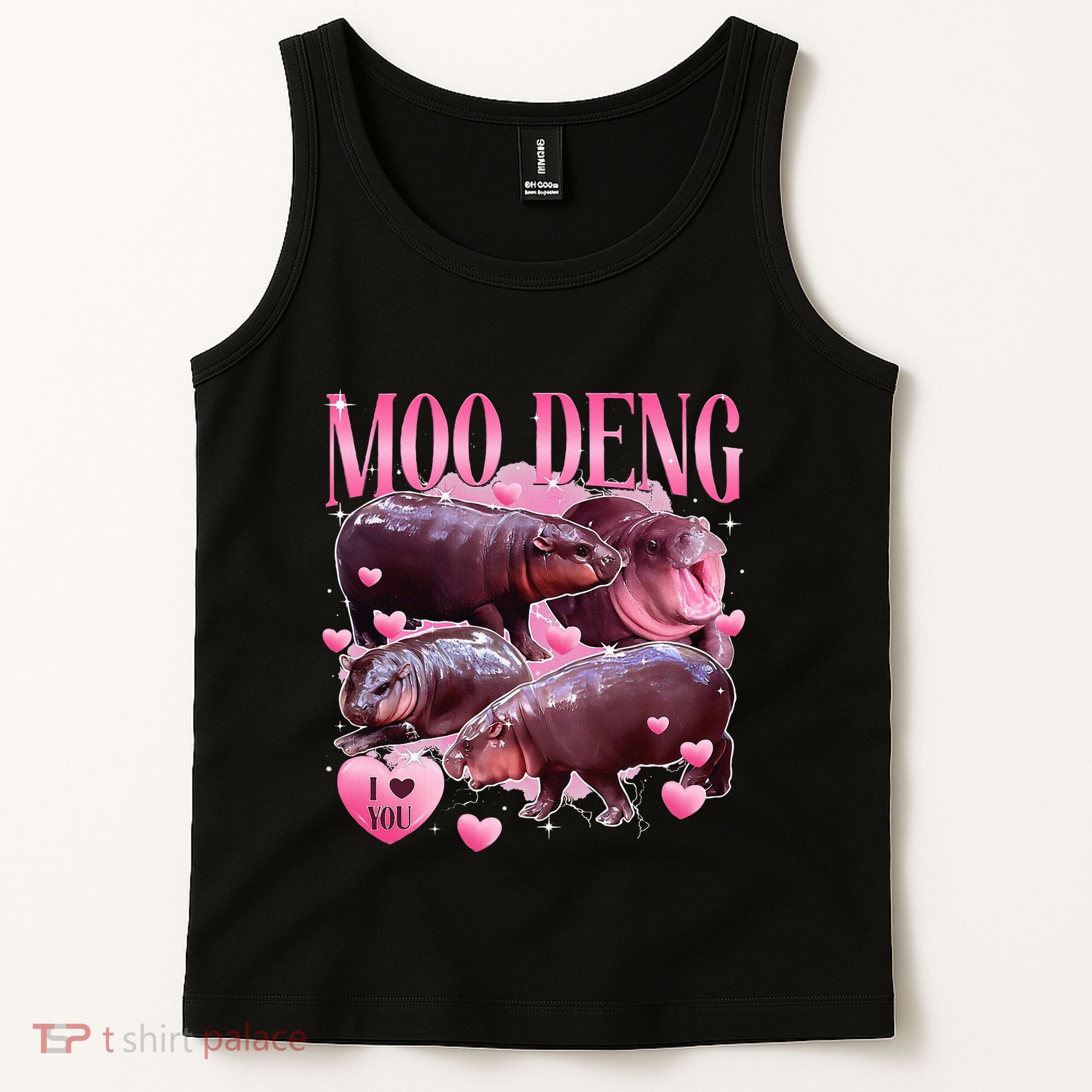 Cute I Love Moo Deng Baby Hippo Moo Deng I Heart Moo Deng Tank Top
