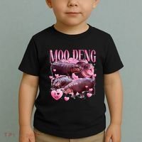 Cute I Love Moo Deng Baby Hippo Moo Deng I Heart Moo Deng Toddler T-Shirt thumb 2