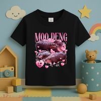 Cute I Love Moo Deng Baby Hippo Moo Deng I Heart Moo Deng Toddler T-Shirt thumb 3