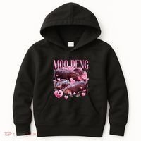 Cute I Love Moo Deng Baby Hippo Moo Deng I Heart Moo Deng Kids Hoodie thumb 0