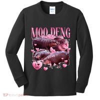 Cute I Love Moo Deng Baby Hippo Moo Deng I Heart Moo Deng Kids Long Sleeve Shirt thumb 0
