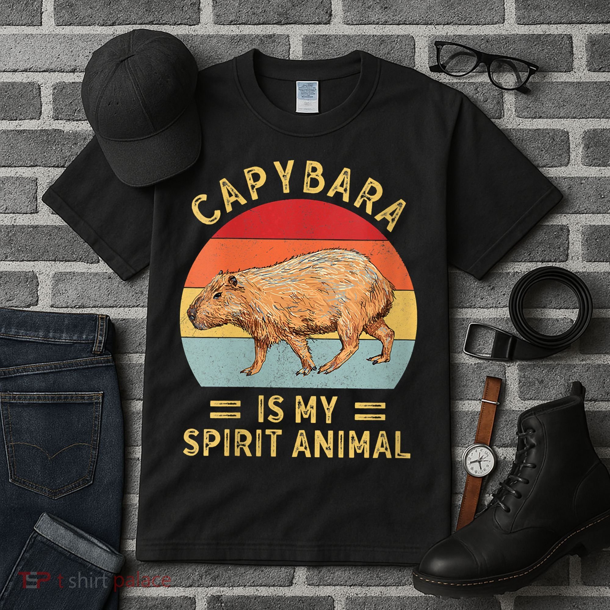 Capybara Is My Spirit Animal Tall T-Shirt
