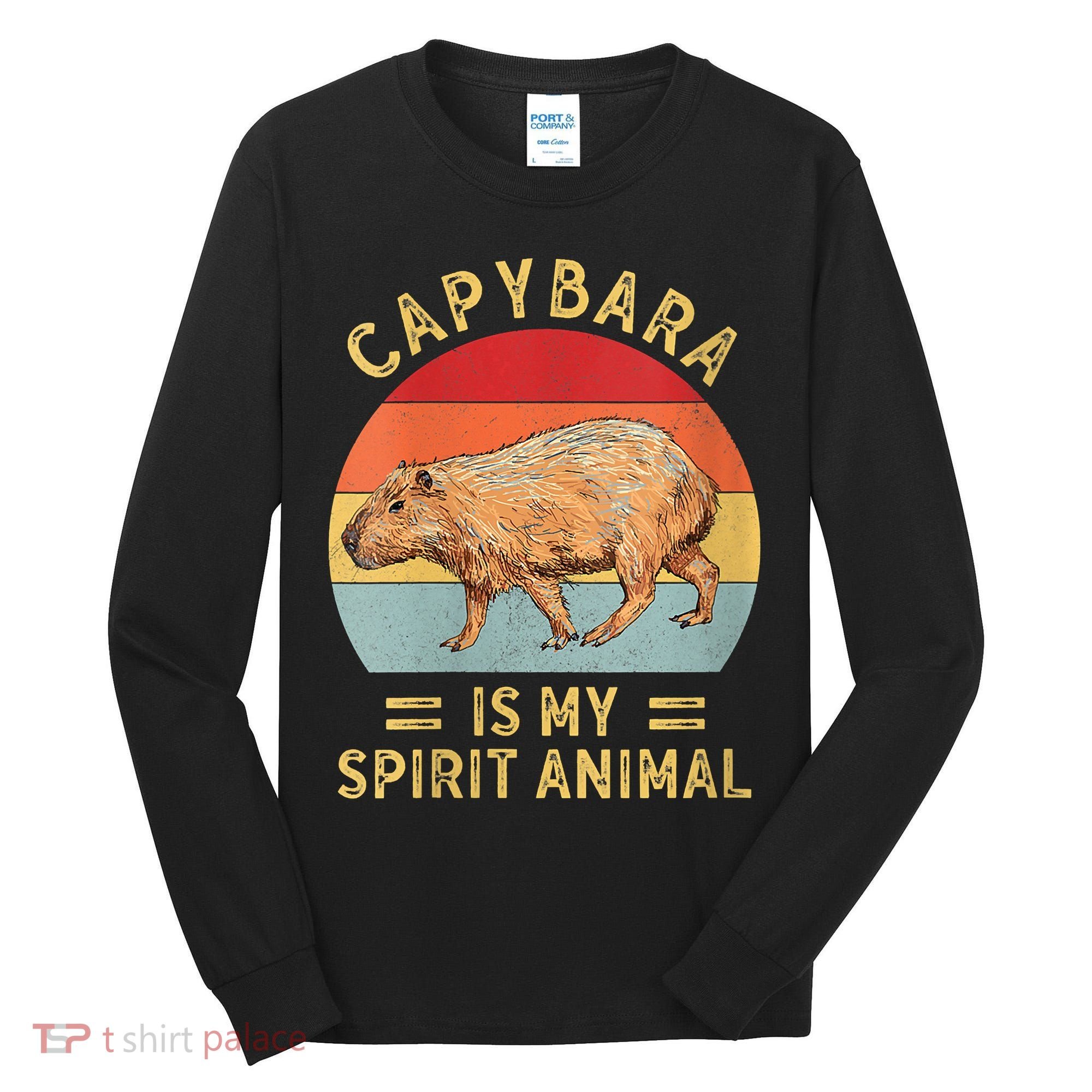 Capybara Is My Spirit Animal Tall Long Sleeve Shirt