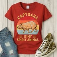 Capybara Is My Spirit Animal Women's T-Shirt thumb 3