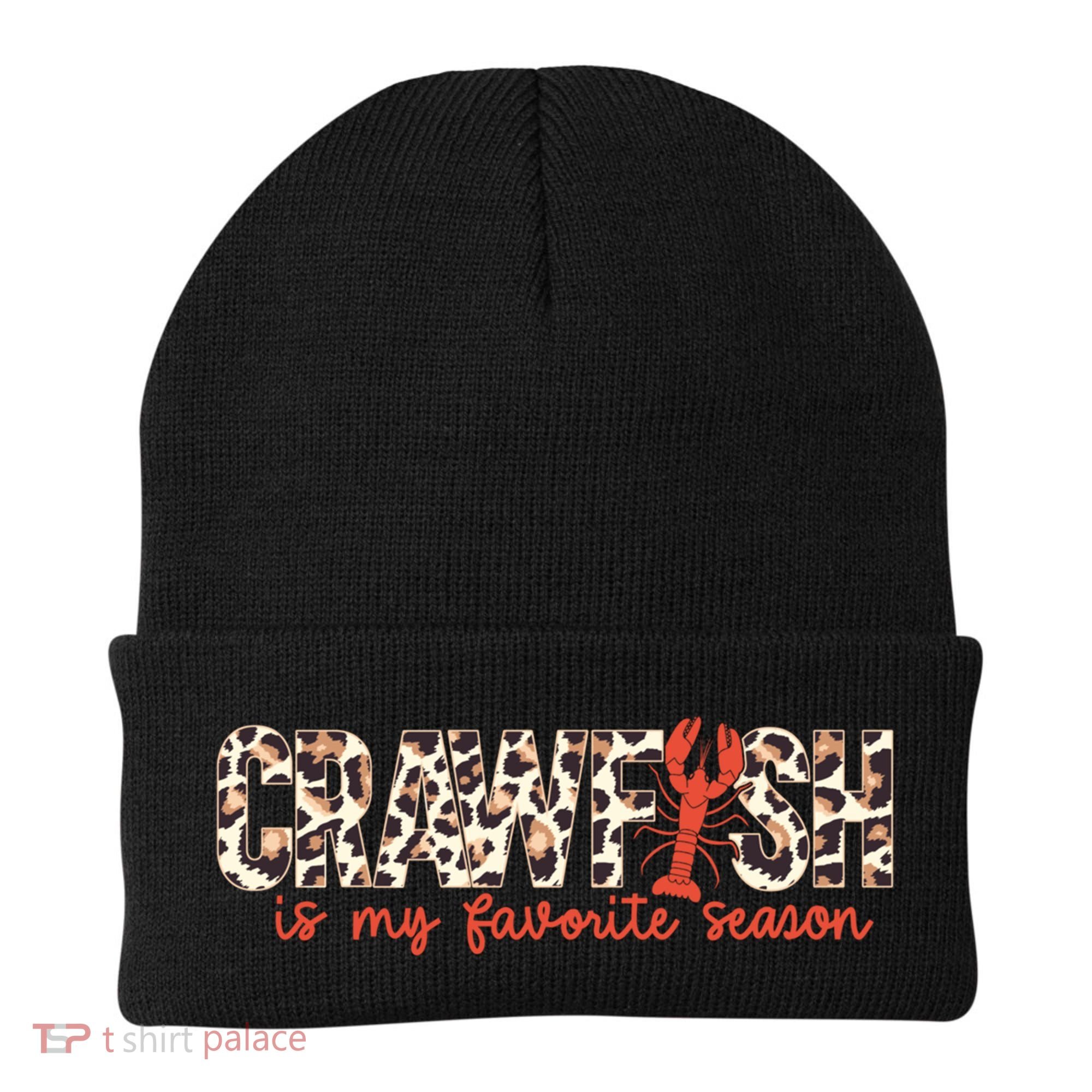 Crawfish Is My Favorite Season Cajun Leopard Lobster Gift Beanie