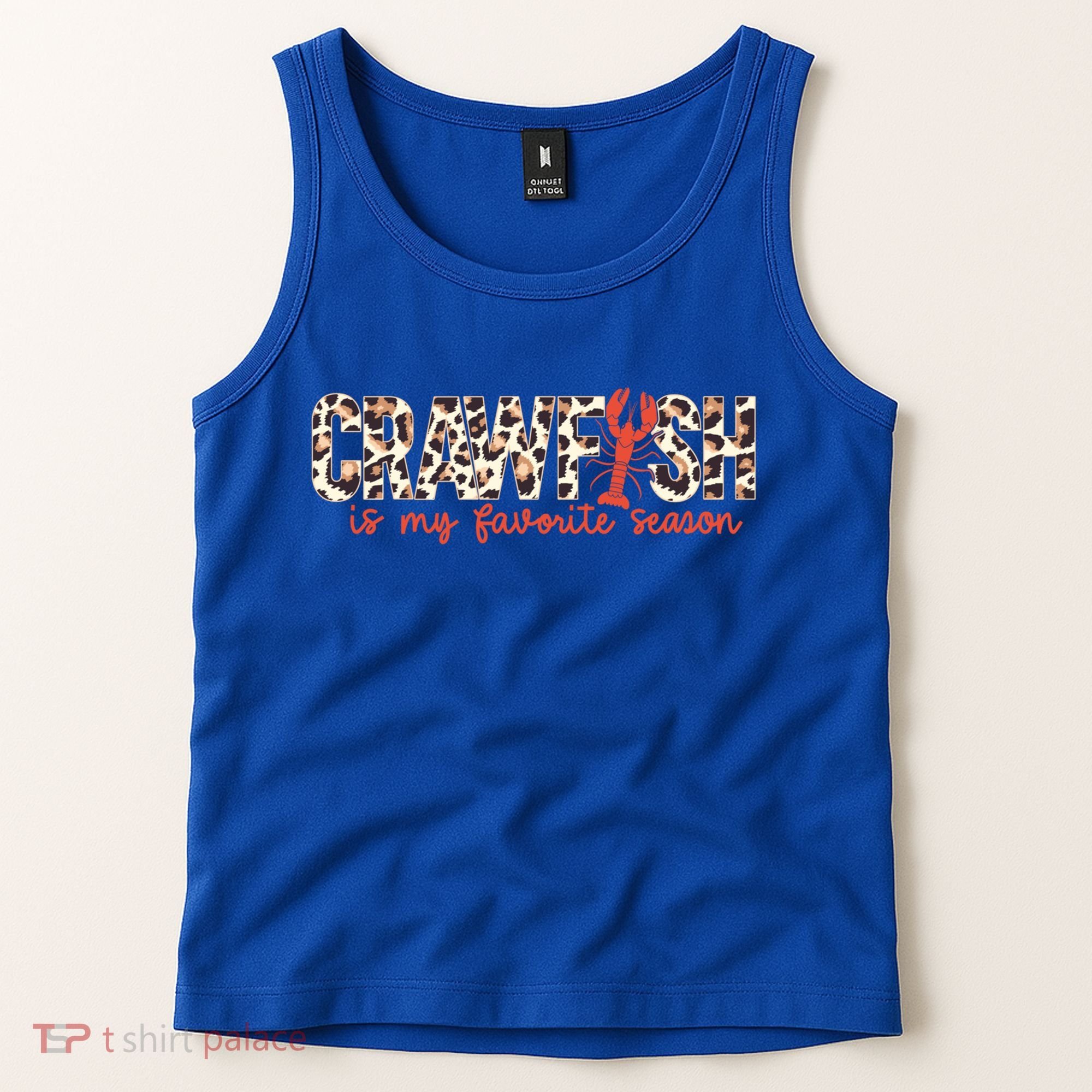 Crawfish Is My Favorite Season Cajun Leopard Lobster Gift Tank Top