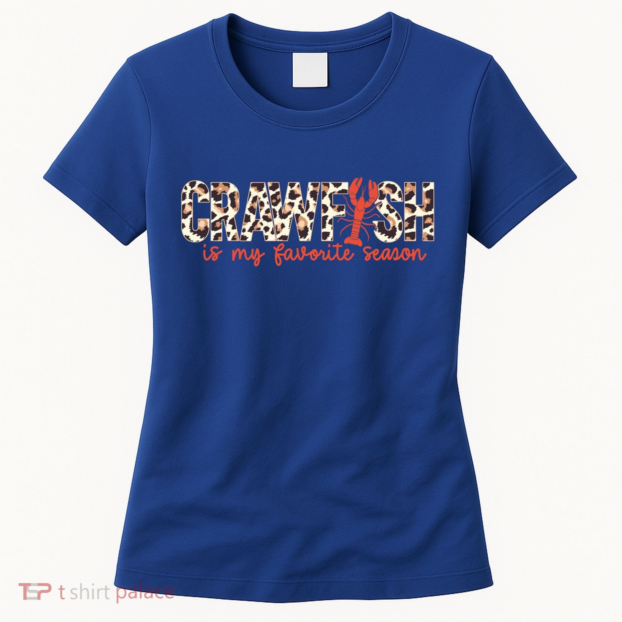 Crawfish Is My Favorite Season Cajun Leopard Lobster Gift Women's T-Shirt
