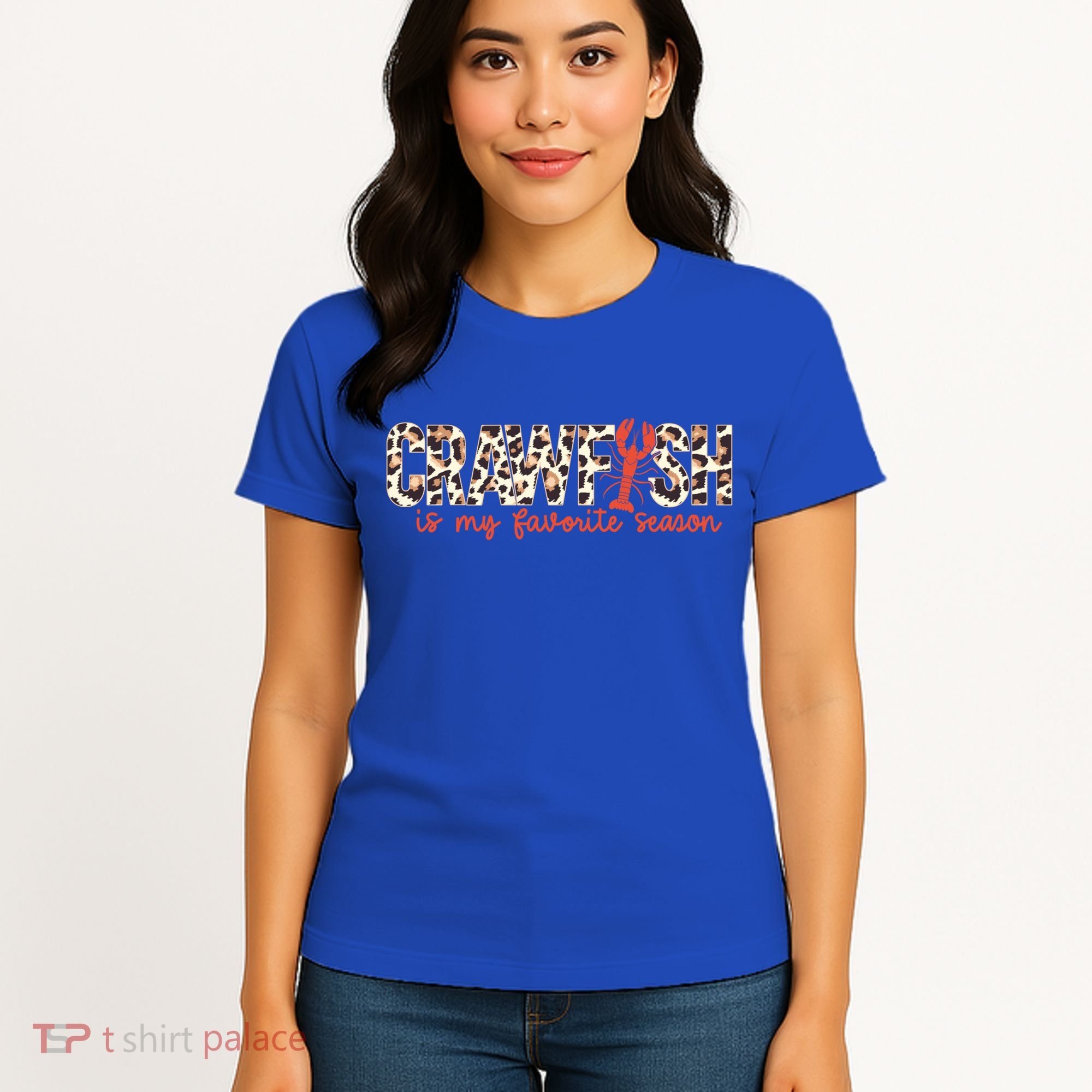 Crawfish Is My Favorite Season Cajun Leopard Lobster Gift Women's T-Shirt