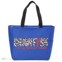 Crawfish Is My Favorite Season Cajun Leopard Lobster Gift Tote Bag thumb 0