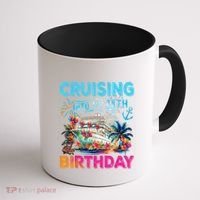 Cruising Into My 4th Birthday Trip Cruise Birthday Vacation Coffee Mug thumb 1