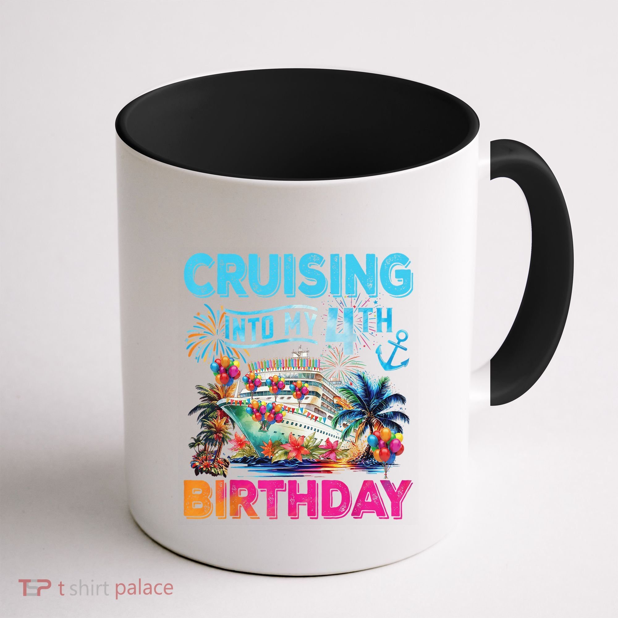 Cruising Into My 4th Birthday Trip Cruise Birthday Vacation Coffee Mug