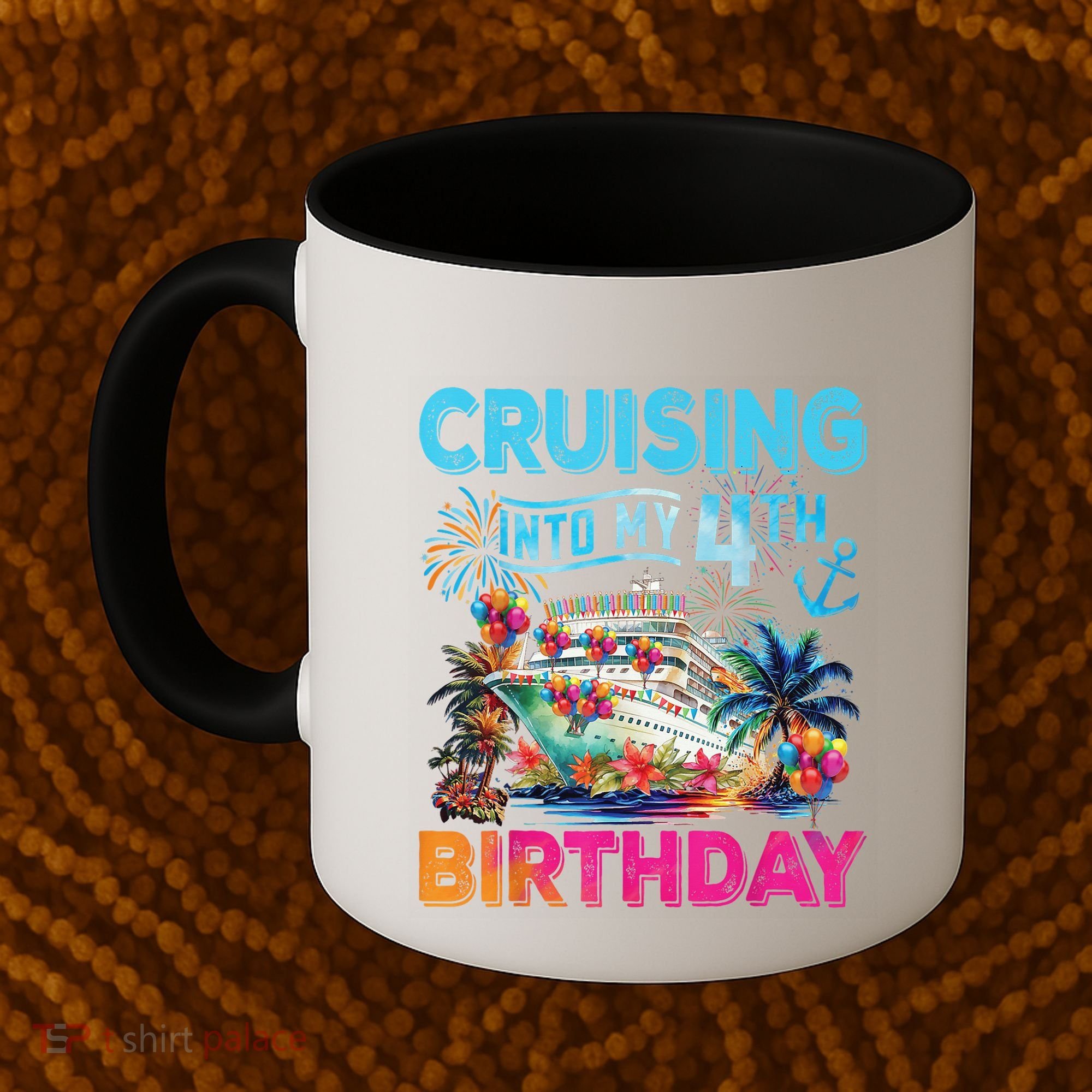 Cruising Into My 4th Birthday Trip Cruise Birthday Vacation Coffee Mug