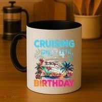 Cruising Into My 4th Birthday Trip Cruise Birthday Vacation Coffee Mug thumb 4