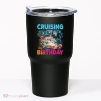 Cruising Into My 4th Birthday Trip Cruise Birthday Vacation Tumbler thumb 0