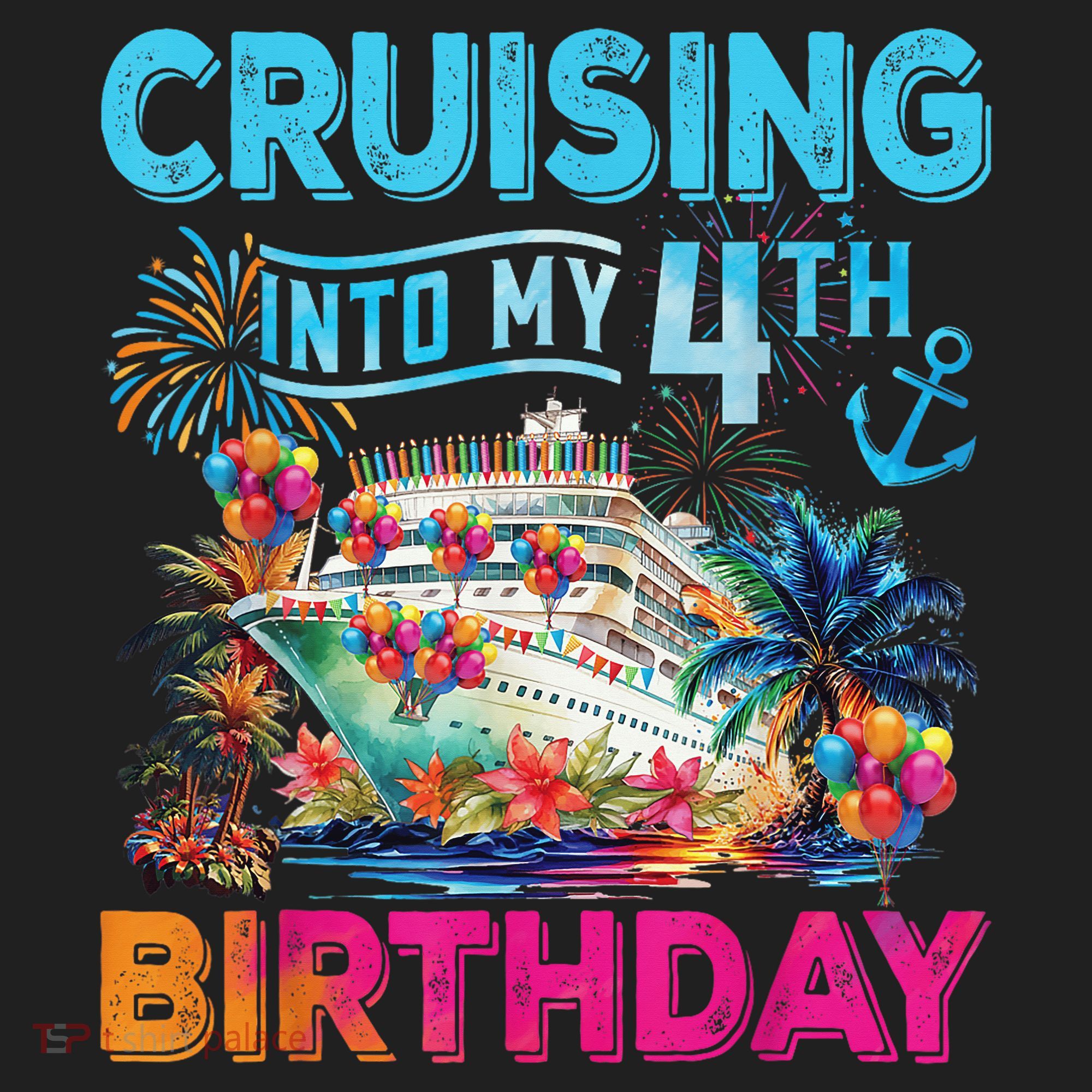 Cruising Into My 4th Birthday Trip Cruise Birthday Vacation Tumbler