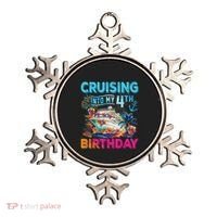 Cruising Into My 4th Birthday Trip Cruise Birthday Vacation Ornament thumb 0