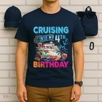 Cruising Into My 4th Birthday Trip Cruise Birthday Vacation T-Shirt thumb 6
