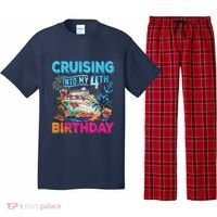 Cruising Into My 4th Birthday Trip Cruise Birthday Vacation Pajama Set thumb 0