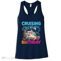 Cruising Into My 4th Birthday Trip Cruise Birthday Vacation Women's Tank Top thumb 0