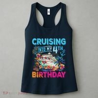 Cruising Into My 4th Birthday Trip Cruise Birthday Vacation Women's Tank Top thumb 3
