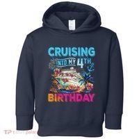Cruising Into My 4th Birthday Trip Cruise Birthday Vacation Toddler Hoodie thumb 0