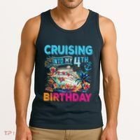 Cruising Into My 4th Birthday Trip Cruise Birthday Vacation Tank Top thumb 3