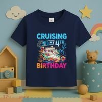 Cruising Into My 4th Birthday Trip Cruise Birthday Vacation Toddler T-Shirt thumb 3