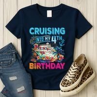 Cruising Into My 4th Birthday Trip Cruise Birthday Vacation Women's T-Shirt thumb 3